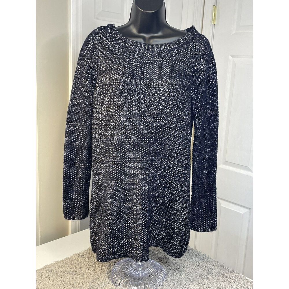 White House Black Market Admiral Blue Sweater and Removeable Scarf size S.